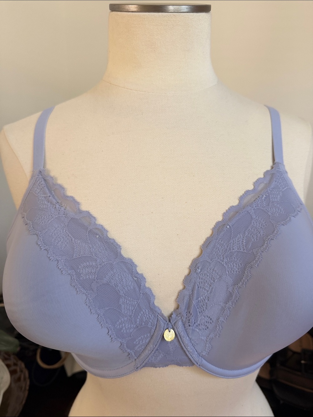 Natori Lavender Lace Plunge Bra